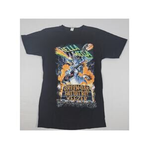 The Hella Mega Tour 2021 Green Day Weezer Fallout Boy Concert Shirt Small Black‎